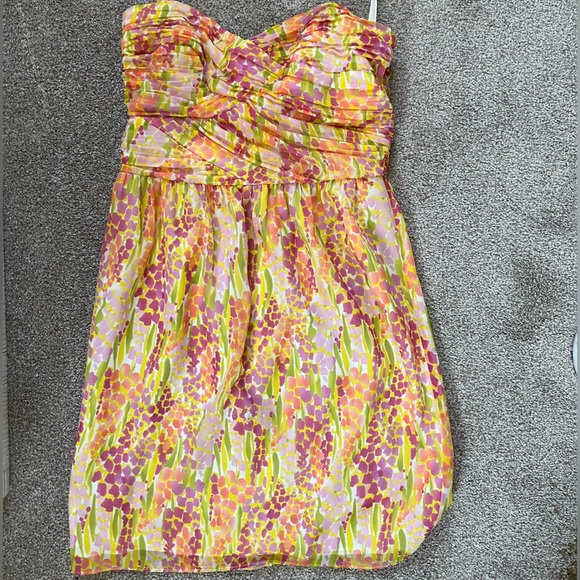 Shoshanna Floral Strapless Dress Size 6 - Picture 1 of 3